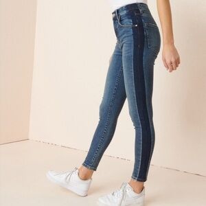 Garage Ultra High Rise Jeans Side Stripe Two Tone Skinny Sz 9